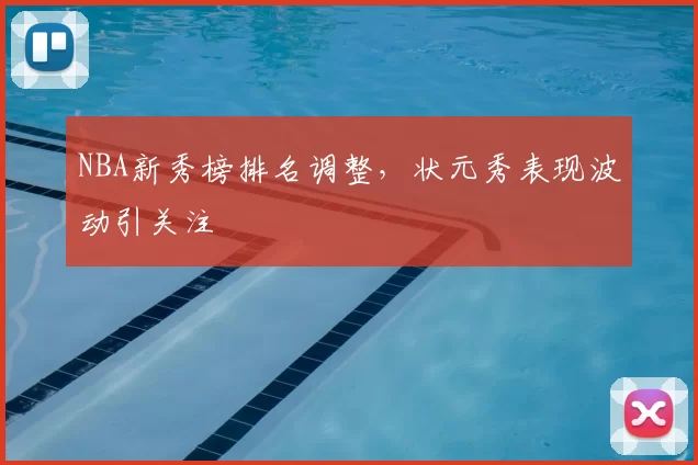 NBA新秀榜排名调整,状元秀表现波动引关注