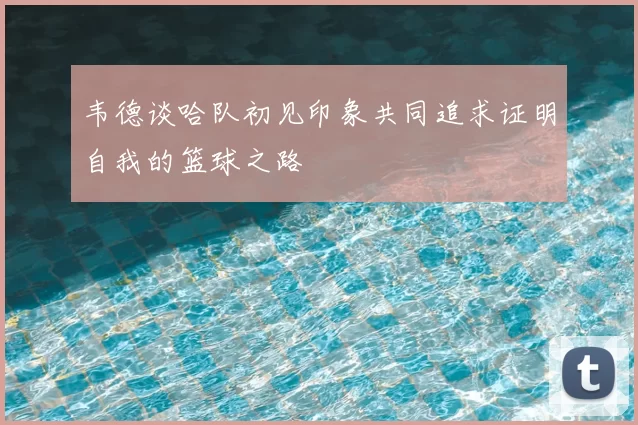 韦德谈哈队初见印象共同追求证明自我的篮球之路